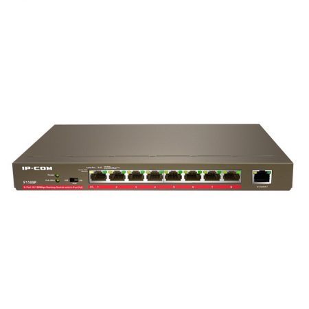 F1109P 9-Port Fast Ethernet Unmanaged PoE Switch with 8-Port PoE