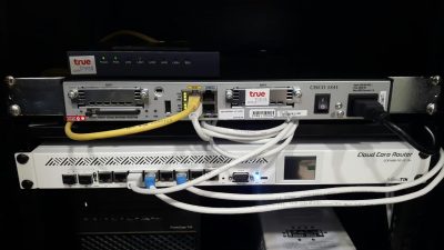 เดินสาย LAN เชื่อมต่อระบบ Network  Mikrotik   บริษัท มาสเตอร์ ฟอร์ม อินดัสตรี้ จำกัด
